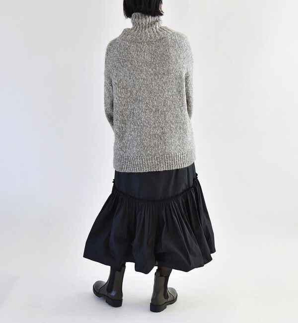 quaranciel「quaranciel:〈洗濯機可能〉ソリッド タフタ スカート」|フレア|