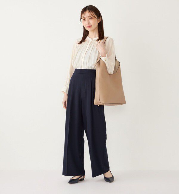 SHIPS Colors 「SHIPS Colors:〈洗濯機可能〉サテン ギャザー シャツ◇」|シャツ・ブラウス|