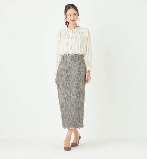 SHIPS Colors 「SHIPS Colors:〈洗濯機可能〉サテン ギャザー シャツ◇」|シャツ・ブラウス|