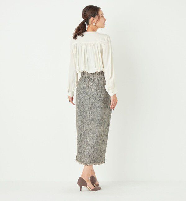 SHIPS Colors 「SHIPS Colors:〈洗濯機可能〉サテン ギャザー シャツ◇」|シャツ・ブラウス|