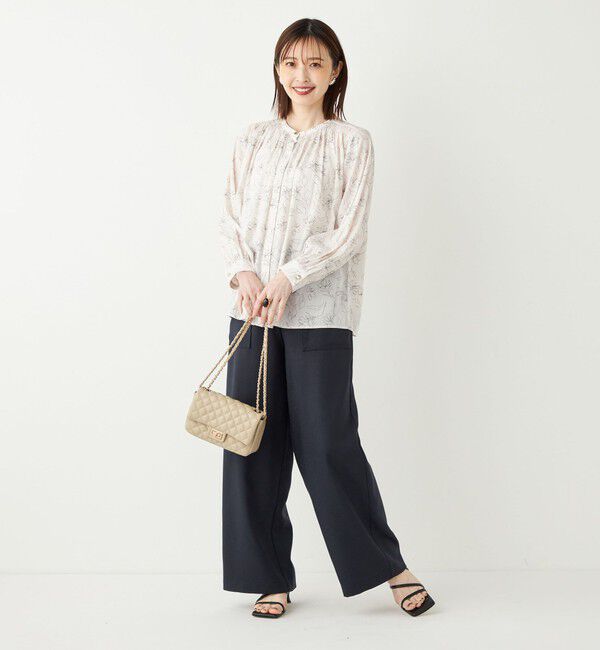 SHIPS Colors 「SHIPS Colors:〈洗濯機可能〉サテン ギャザー シャツ◇」|シャツ・ブラウス|