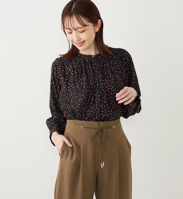 SHIPS Colors 「SHIPS Colors:〈洗濯機可能〉サテン ギャザー シャツ◇」|シャツ・ブラウス|