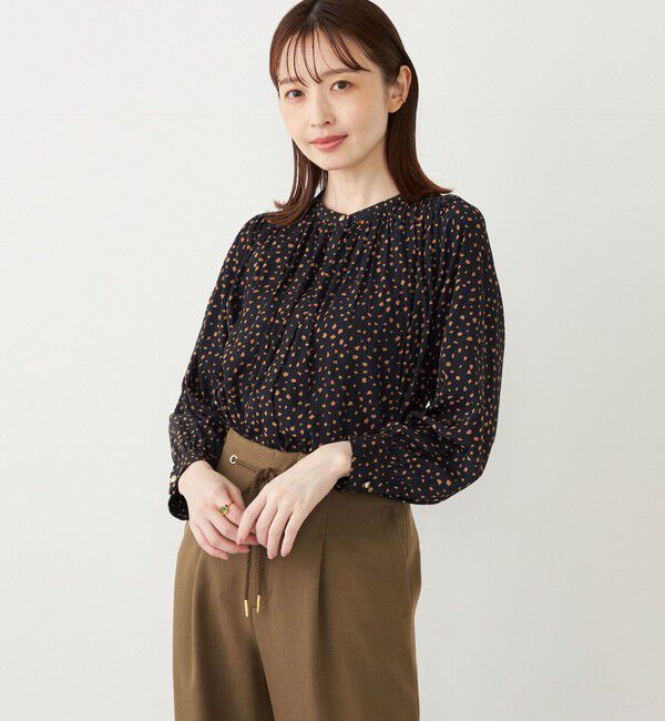 SHIPS Colors 「SHIPS Colors:〈洗濯機可能〉サテン ギャザー シャツ◇」|シャツ・ブラウス|