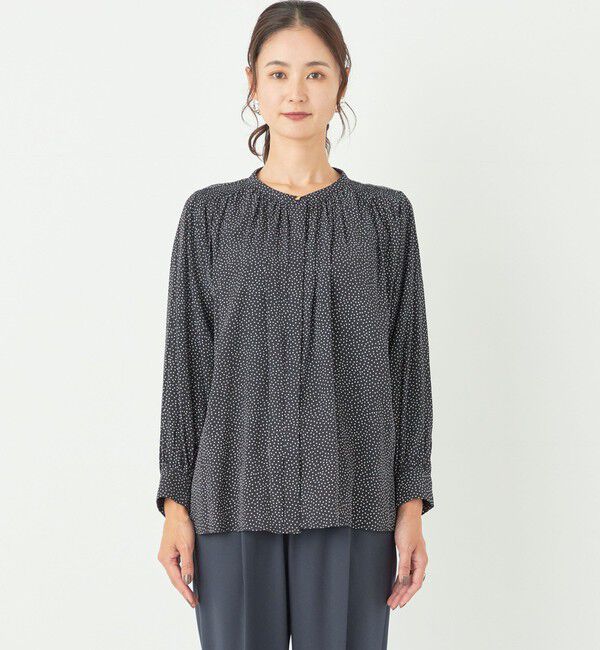 SHIPS Colors 「SHIPS Colors:〈洗濯機可能〉サテン ギャザー シャツ◇」|シャツ・ブラウス|