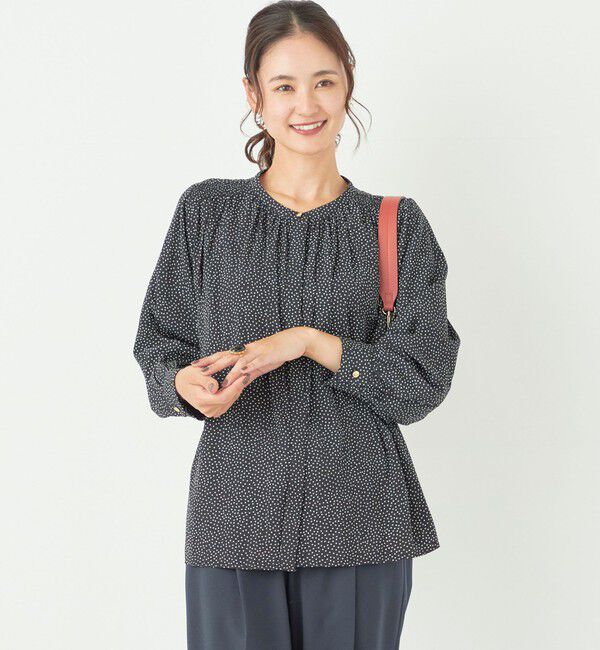 SHIPS Colors 「SHIPS Colors:〈洗濯機可能〉サテン ギャザー シャツ◇」|シャツ・ブラウス|