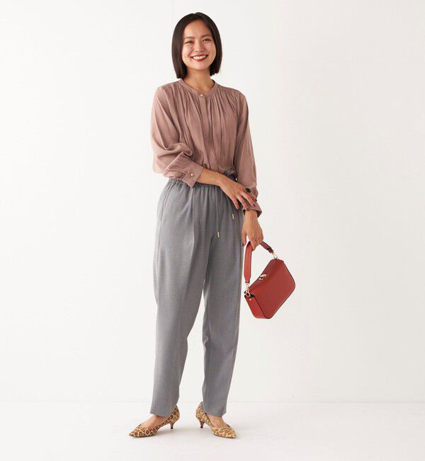 SHIPS Colors 「SHIPS Colors:〈洗濯機可能〉サテン ギャザー シャツ◇」|シャツ・ブラウス|