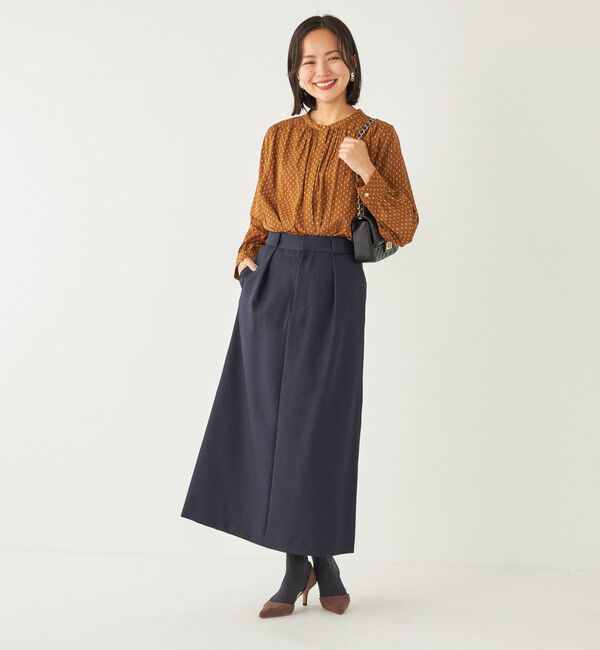 SHIPS Colors 「SHIPS Colors:〈洗濯機可能〉サテン ギャザー シャツ◇」|シャツ・ブラウス|