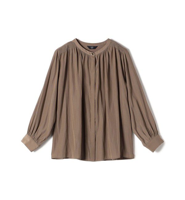 SHIPS Colors 「SHIPS Colors:〈洗濯機可能〉サテン ギャザー シャツ◇」|シャツ・ブラウス|