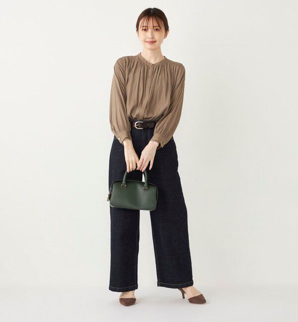 SHIPS Colors 「SHIPS Colors:〈洗濯機可能〉サテン ギャザー シャツ◇」|シャツ・ブラウス|