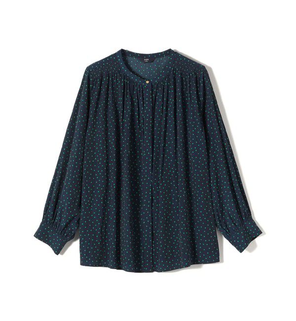 SHIPS Colors 「SHIPS Colors:〈洗濯機可能〉サテン ギャザー シャツ◇」|シャツ・ブラウス|