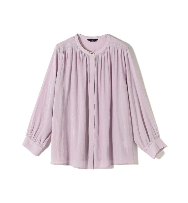 SHIPS Colors 「SHIPS Colors:〈洗濯機可能〉サテン ギャザー シャツ◇」|シャツ・ブラウス|