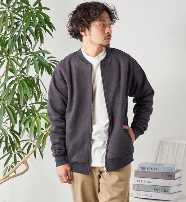SHIPS any「SHIPS any: 〈洗濯機可能〉フェイクスエード (ポリエステル) ジップ ブルゾン 23AW◇」|ブルゾン・スタジャン|