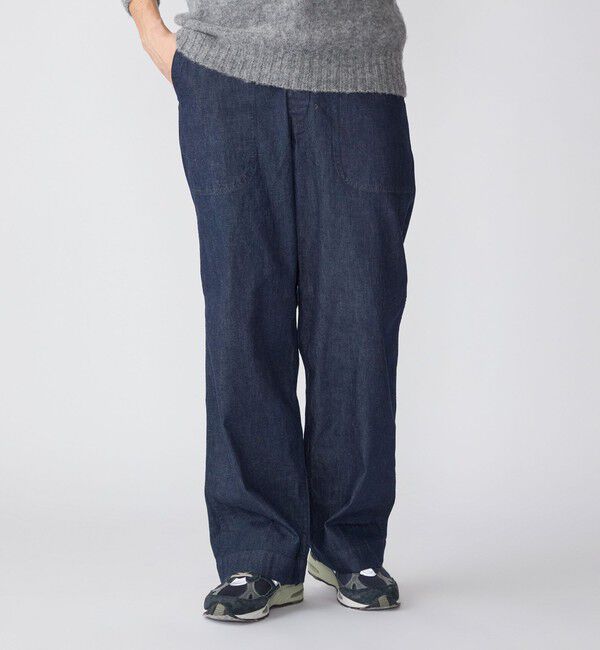 SHIPS「SHIPS STANDARD: デニム ワイド トラウザーズ」|デニム|