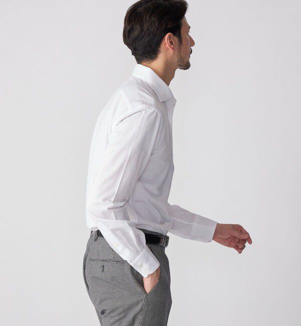 SHIPS「SHIPS: ALBINI ジャージー 無地 ワンピースカラー シャツ」|シャツ・ブラウス|