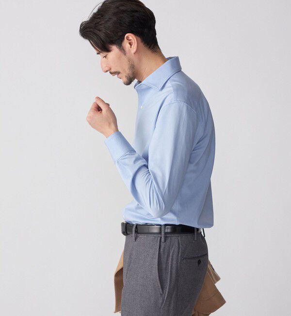 SHIPS「SHIPS: ALBINI ジャージー 無地 ワンピースカラー シャツ」|シャツ・ブラウス|