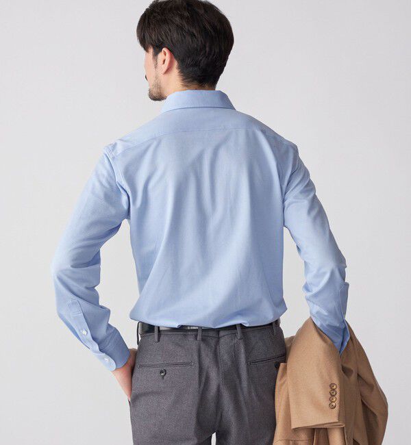 SHIPS「SHIPS: ALBINI ジャージー 無地 ワンピースカラー シャツ」|シャツ・ブラウス|