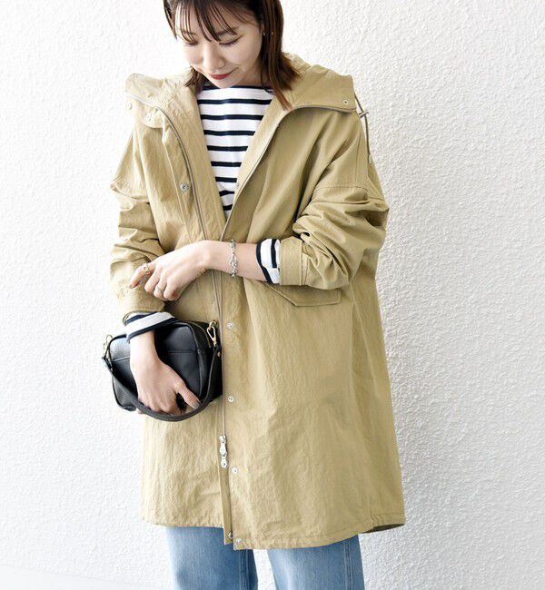 SHIPS any「SHIPS any:〈洗濯機可能〉オーバー フーディ ブルゾン コート」|その他|