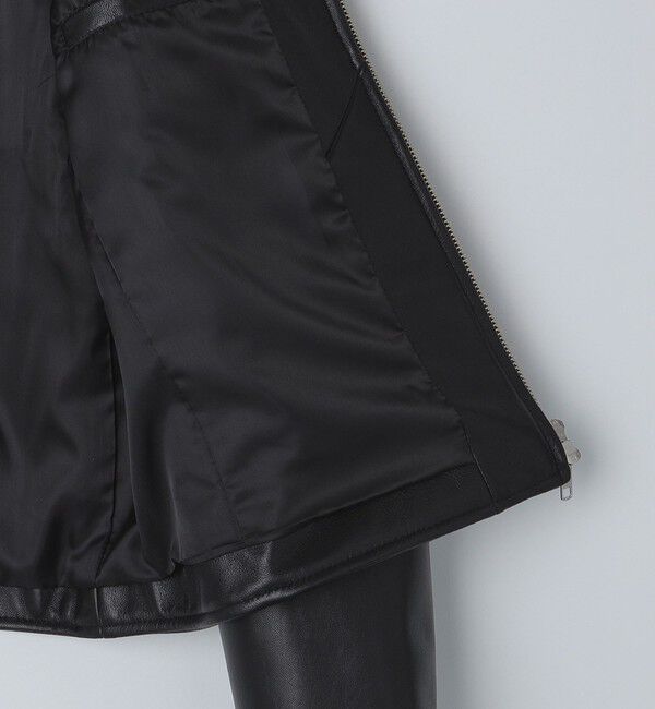 SHIPS「SHIPS: ラムレザー シングル ライダース ジャケット」|ライダースジャケット|
