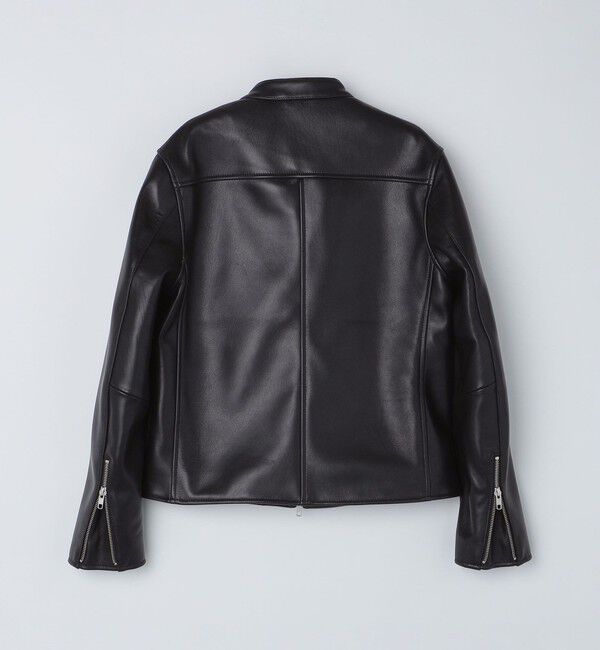 SHIPS「SHIPS: ラムレザー シングル ライダース ジャケット」|ライダースジャケット|