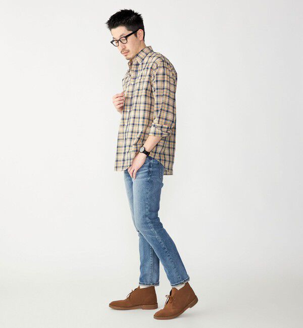 SHIPS「SHIPS: コットンリネン マドラスチェック ボタンダウン 長袖 シャツ」|シャツ・ブラウス|