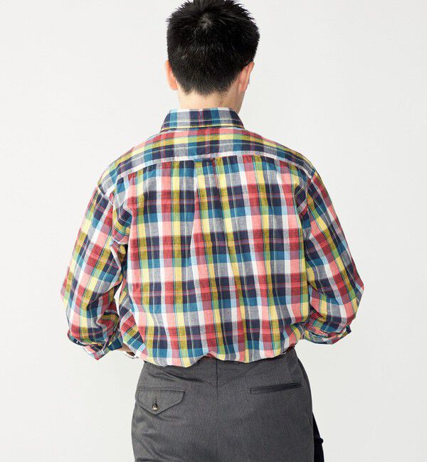 SHIPS「SHIPS: コットンリネン マドラスチェック ボタンダウン 長袖 シャツ」|シャツ・ブラウス|