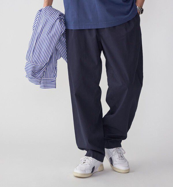 SHIPS「SHIPS: ガーメントダイ コットン リラックス イージーパンツ」|その他|ネイビー