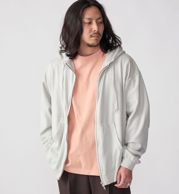 SHIPS「SHIPS: ソフト パイル コットン ジップアップ パーカー」|パーカー|ライトグレー