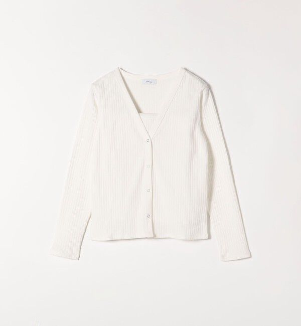 SHIPS any「SHIPS any:〈洗濯機可能〉テレコ ベアトップ セット カーディガン」|カーディガン|