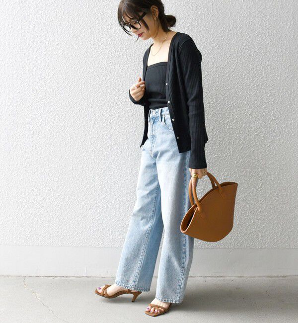 SHIPS any「SHIPS any:〈洗濯機可能〉テレコ ベアトップ セット カーディガン」|カーディガン|