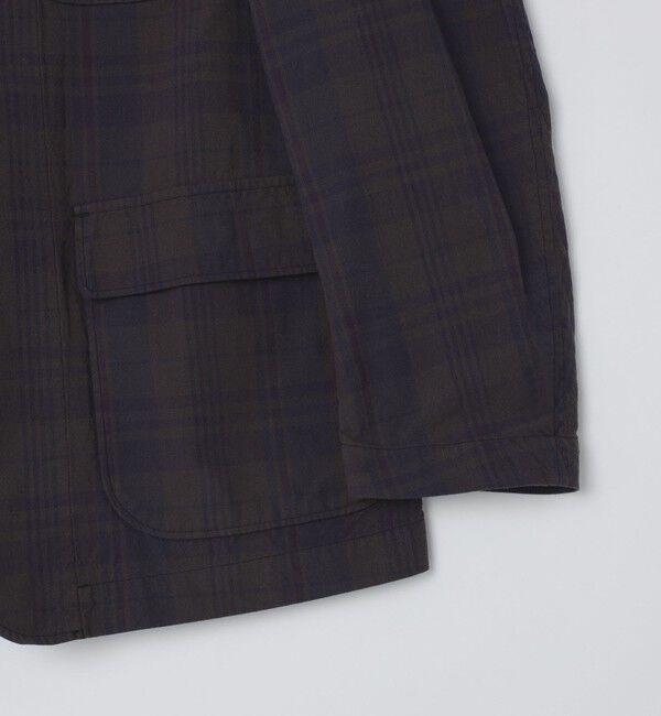 SHIPS「SHIPS: 〈セットアップ対応〉ダークトーン チェック コットン シャツ ジャケット」|テーラードジャケット|