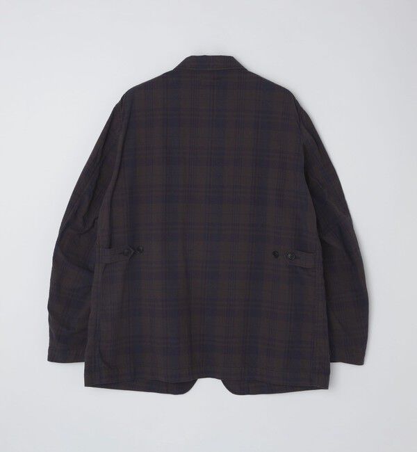 SHIPS「SHIPS: 〈セットアップ対応〉ダークトーン チェック コットン シャツ ジャケット」|テーラードジャケット|