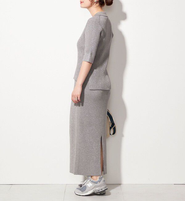 SHIPS for women「【WEB限定】〈手洗い可能〉ラメ リブ ニット スカート」|スカート|