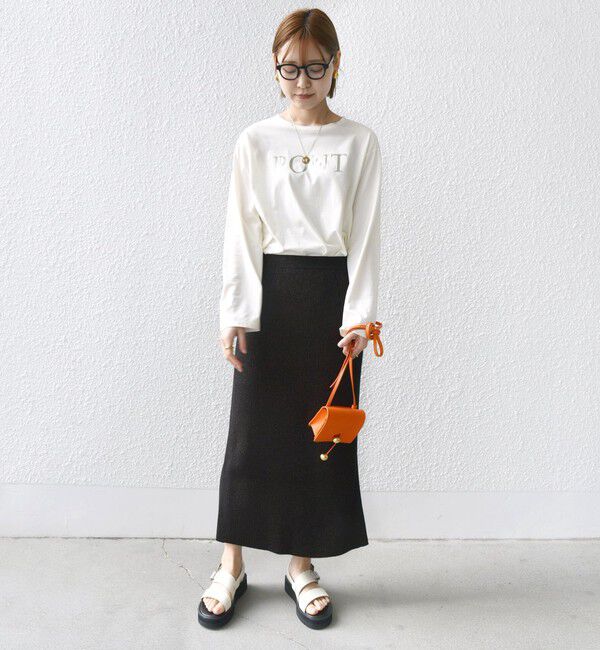 SHIPS for women「【WEB限定】〈手洗い可能〉ラメ リブ ニット スカート」|スカート|