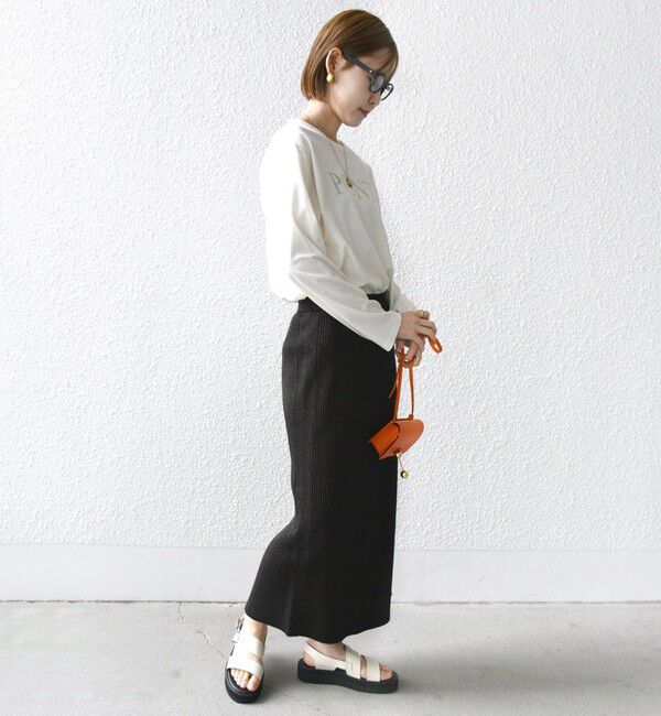 SHIPS for women「【WEB限定】〈手洗い可能〉ラメ リブ ニット スカート」|スカート|