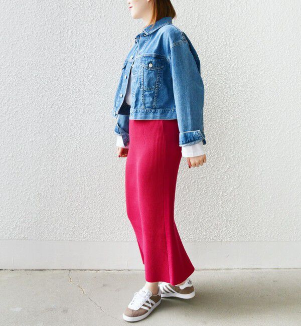 SHIPS for women「【WEB限定】〈手洗い可能〉ラメ リブ ニット スカート」|スカート|