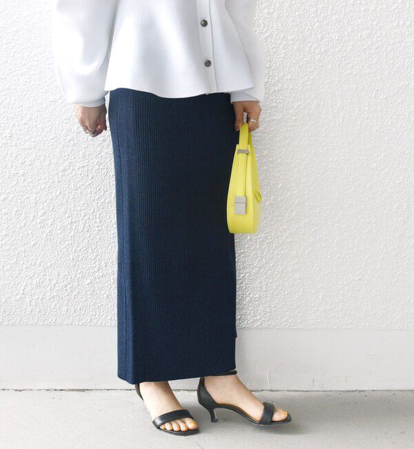 SHIPS for women「【WEB限定】〈手洗い可能〉ラメ リブ ニット スカート」|スカート|