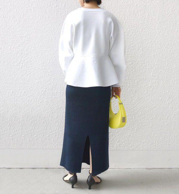 SHIPS for women「【WEB限定】〈手洗い可能〉ラメ リブ ニット スカート」|スカート|