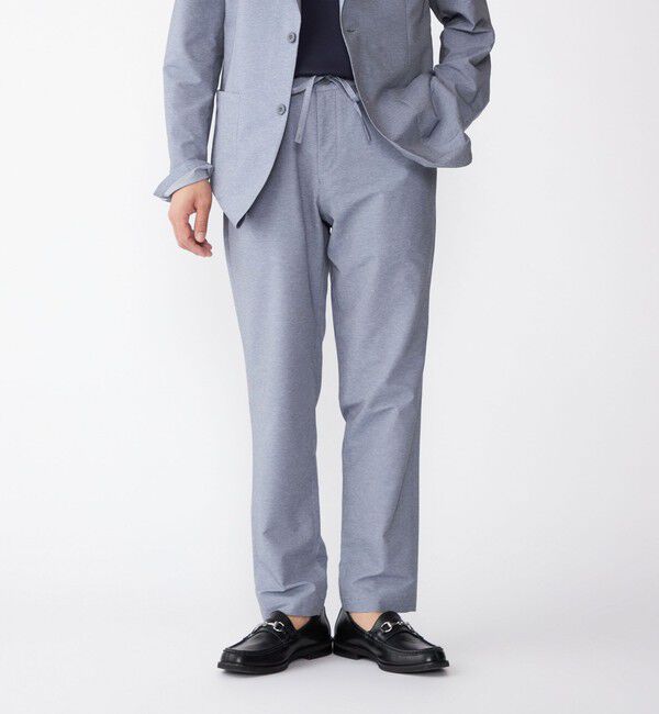 SHIPS「SHIPS:〈手洗い可能/セットアップ対応〉スーパーライト イージーパンツ」|スラックス|グレー