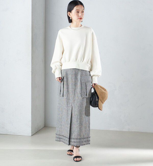 SHIPS for women「〈手洗い可能〉チェック / 無地 サイド ポケット タイト スカート」|スカート|