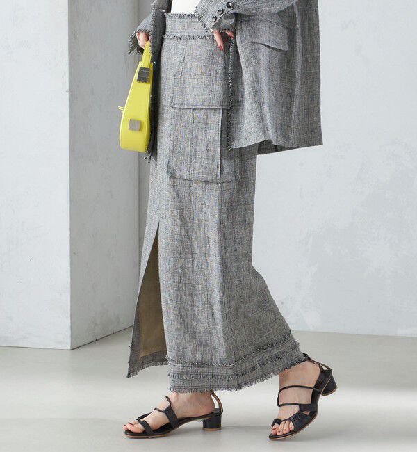 SHIPS for women「〈手洗い可能〉チェック / 無地 サイド ポケット タイト スカート」|スカート|