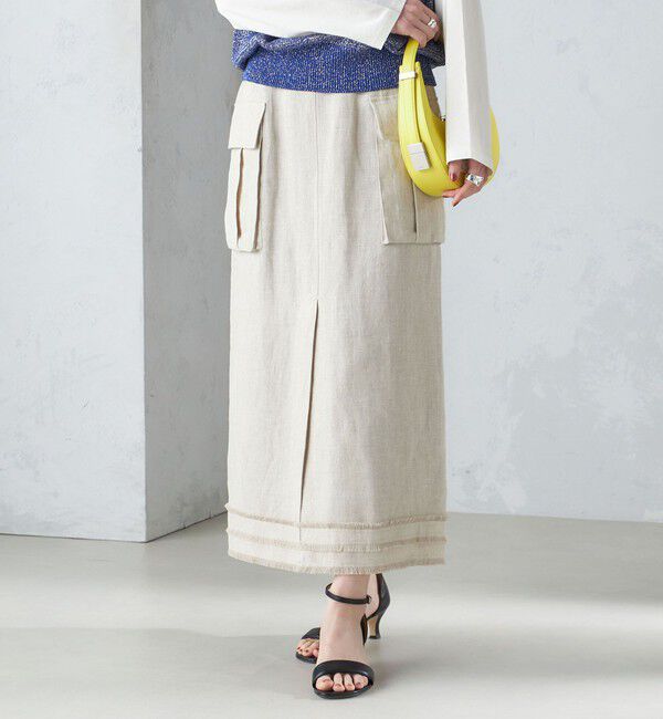 SHIPS for women「〈手洗い可能〉チェック / 無地 サイド ポケット タイト スカート」|スカート|