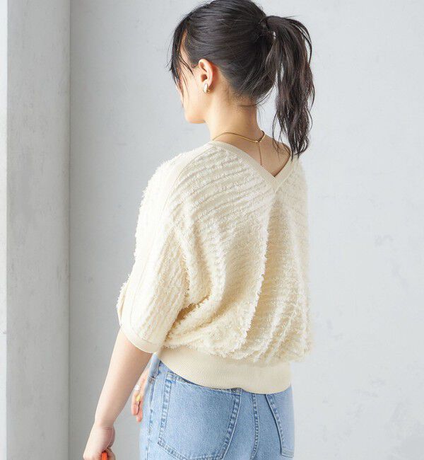 SHIPS for women「〈手洗い可能〉袖 スリット フリンジ 2WAY プルオーバー ◇」|ニット・セーター|