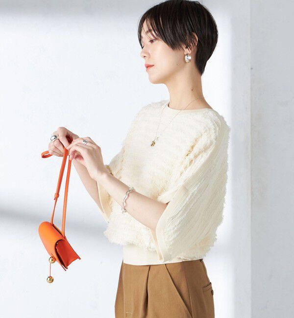 SHIPS for women「〈手洗い可能〉袖 スリット フリンジ 2WAY プルオーバー ◇」|ニット・セーター|