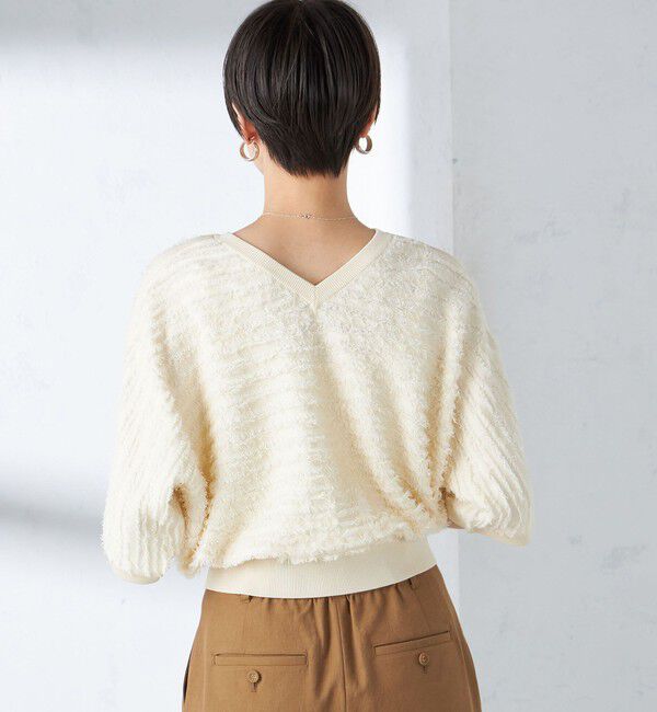 SHIPS for women「〈手洗い可能〉袖 スリット フリンジ 2WAY プルオーバー ◇」|ニット・セーター|