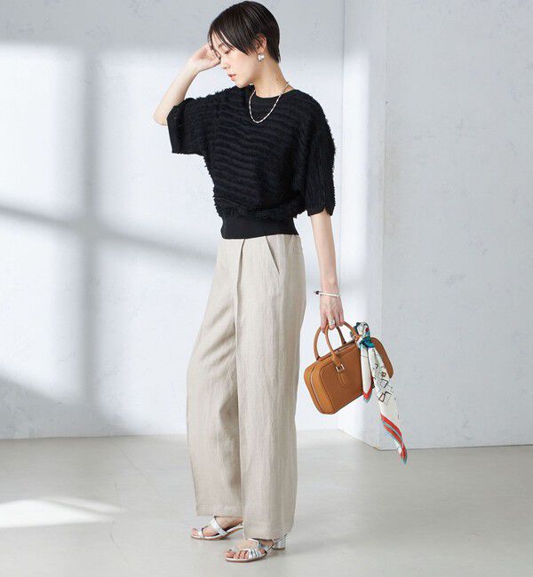 SHIPS for women「〈手洗い可能〉袖 スリット フリンジ 2WAY プルオーバー ◇」|ニット・セーター|