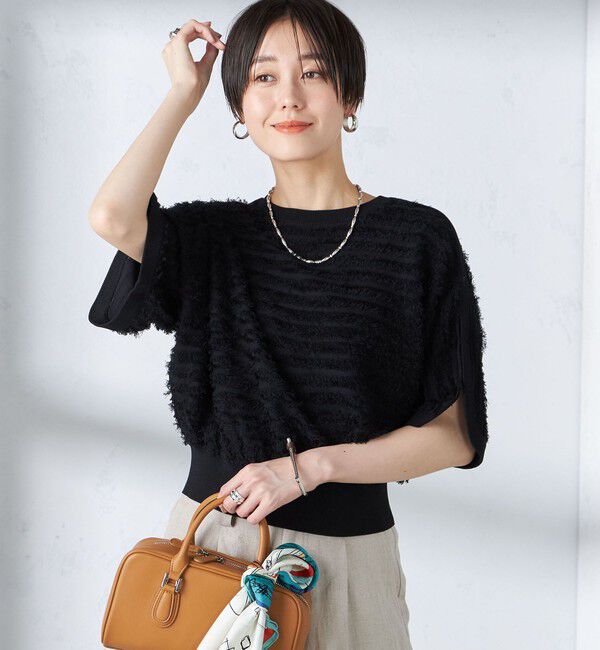 SHIPS for women「〈手洗い可能〉袖 スリット フリンジ 2WAY プルオーバー ◇」|ニット・セーター|