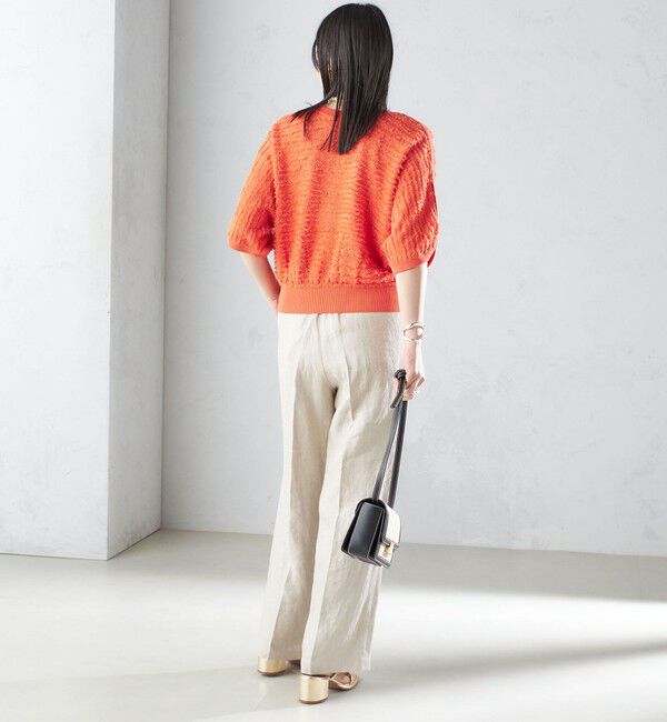 SHIPS for women「〈手洗い可能〉袖 スリット フリンジ 2WAY プルオーバー ◇」|ニット・セーター|