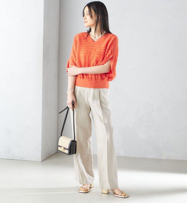 SHIPS for women「〈手洗い可能〉袖 スリット フリンジ 2WAY プルオーバー ◇」|ニット・セーター|