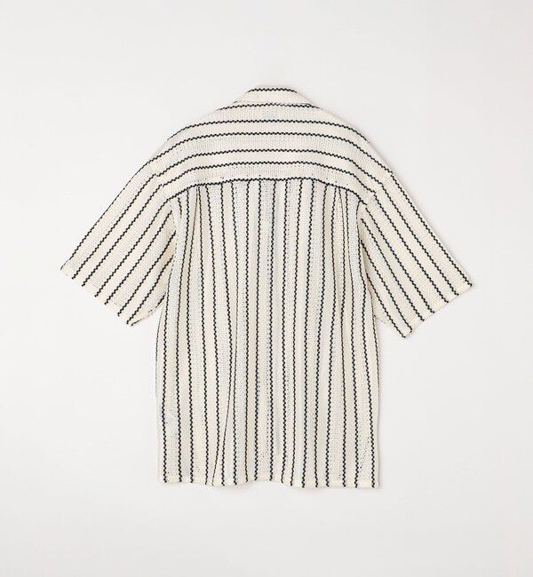 SHIPS any「SHIPS any: マルチパターン オープンカラー メッシュ シアー シャツ◇」|シャツ・ブラウス|