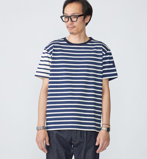 SHIPS「【BATEAUX DE SHIPS別注】Le Minor: ボーダー クルーネック Tシャツ」|Tシャツ・カットソー|